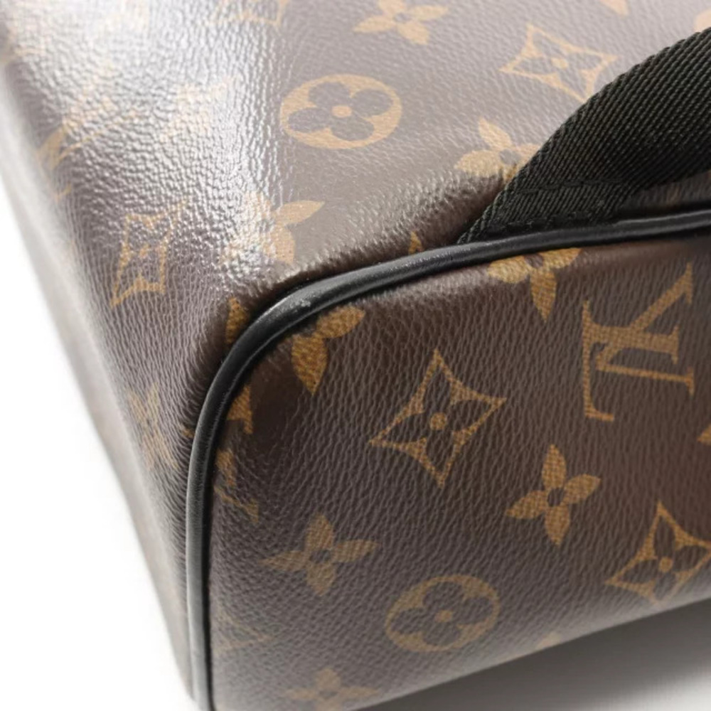 Louis Vuitton Josh NV Backpack Canvas Leather Monogram Macassar Brown Black - Picture 7 of 7